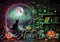 Kate Halloween Salle des Sorcières Chat Toile de fond conçue par Mini MakeBelieve - Kate Backdrop FR