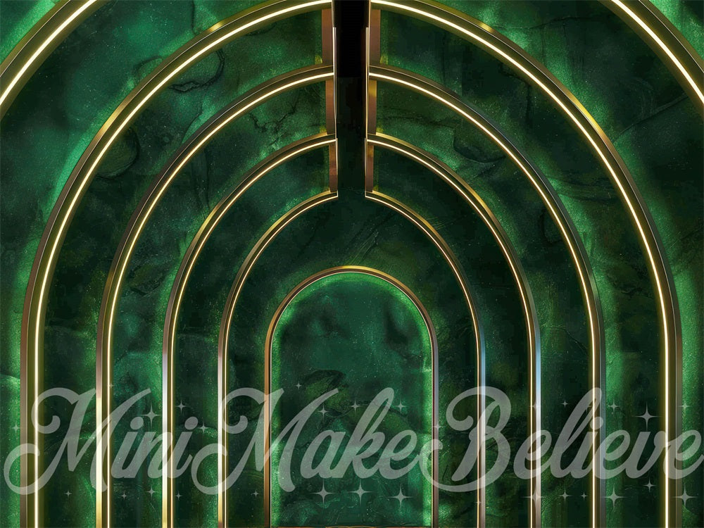 Kate Vert foncé Méchant Disco Arche Toile de fond conçue par Mini MakeBelieve - Kate Backdrop FR