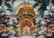 Kate Noël Extérieur Couloir voûté Neige Toile de fond conçue par Mini MakeBelieve - Kate Backdrop FR