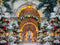 Kate Noël Extérieur Couloir voûté Neige Toile de fond conçue par Mini MakeBelieve - Kate Backdrop FR