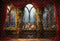 Kate Noël Rideau rouge Bougies Fenêtre Intérieur Toile de fond conçue par Emetselch - Kate Backdrop FR