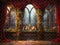 Kate Noël Rideau rouge Bougies Fenêtre Intérieur Toile de fond conçue par Emetselch - Kate Backdrop FR