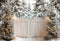 Kate Sapin de Noël Clôture en bois Neige Toile de fond conçue par Emetselch - Kate Backdrop FR