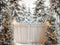 Kate Sapin de Noël Clôture en bois Neige Toile de fond conçue par Emetselch - Kate Backdrop FR