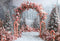 Kate Hiver Forêt Sapin de Noël Arche de décoration Toile de fond conçue par Emetselch - Kate Backdrop FR