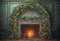 Kate Noël Intérieur Vert foncé Arche Cheminée Toile de fond conçue par Emetselch - Kate Backdrop FR
