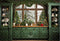 Kate Noël Vert foncé Rétro Cuisine Fenêtre Toile de fond conçue par Emetselch - Kate Backdrop FR