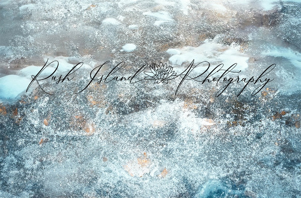 Kate Hiver Neige Vagues Noël Sol Toile de fond conçue par Laura Bybee - Kate Backdrop FR