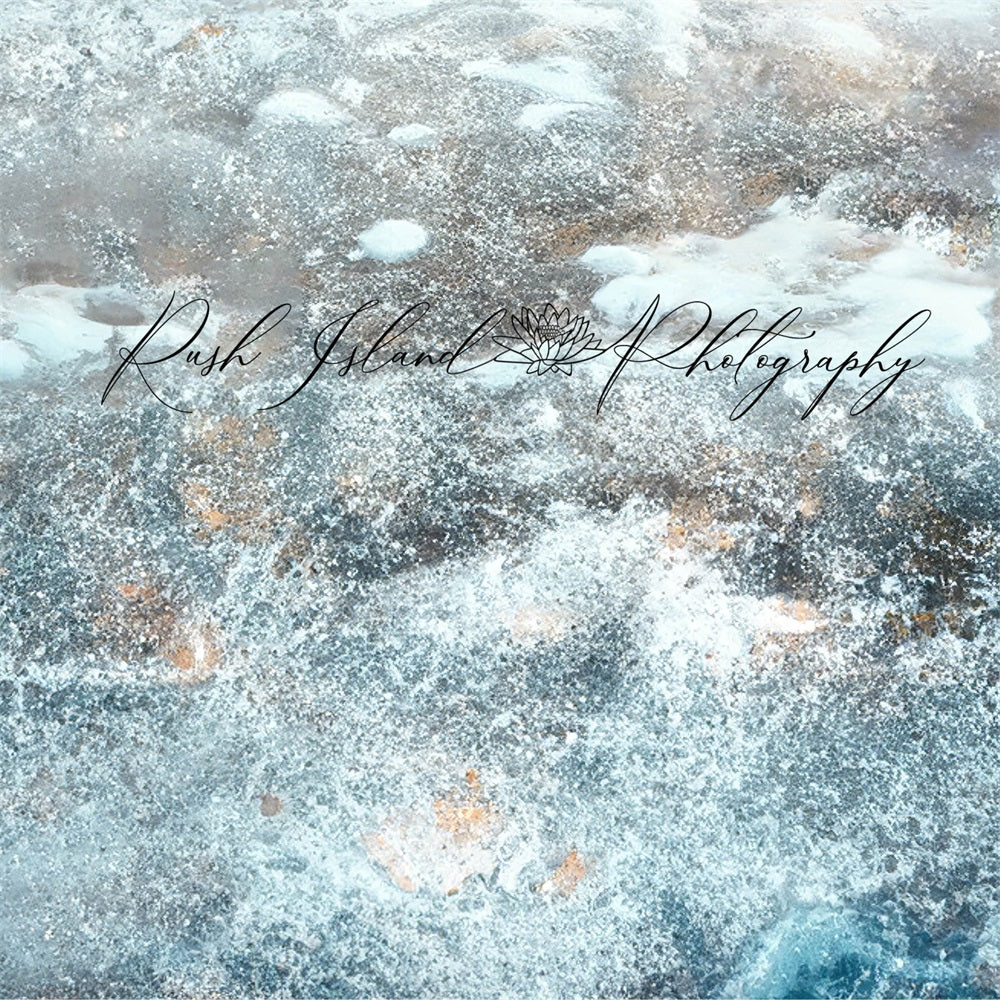 Kate Hiver Neige Vagues Noël Sol Toile de fond conçue par Laura Bybee - Kate Backdrop FR