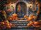 Kate Automne Halloween Citrouille Porte Toile de fond conçue par Chain Photographie - Kate Backdrop FR
