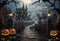 Kate Halloween Forêt Pont de bois Château Sombre Toile de fond conçue par Emetselch - Kate Backdrop FR