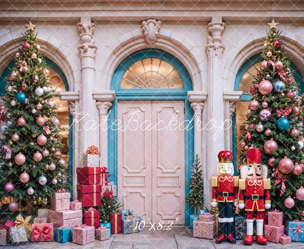Kate Sapin de Noël Porte Casse-noisette Extérieur Toile de fond conçue par Emetselch - Kate Backdrop FR
