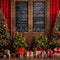 Kate Sapin de Noël Rideau Cadeaux Mur en bois Toile de fond conçue par Emetselch - Kate Backdrop FR