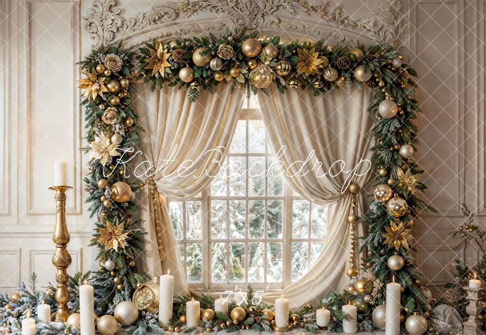Kate Noël Vintage Blanc Marbre Fenêtre encadrée Toile de fond conçue par Emetselch - Kate Backdrop FR