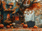 Kate Automne Forêt Citrouille Cabane Rétro Toile de fond conçue par Emetselch - Kate Backdrop FR