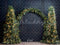 Kate Sapin de Noël Arche Noir Mur Vintage Toile de fond conçue par Chain Photographie - Kate Backdrop FR