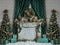 Kate Sapin de Noël Rétro Cheminée en brique Toile de fond conçue par Chain Photographie - Kate Backdrop FR