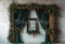 Kate Noël Rideau vert Fenêtre Mur de briques Toile de fond conçue par Chain Photographie - Kate Backdrop FR
