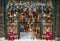 Kate Noël Wapiti Brun Grange en bois Toile de fond conçue par Chain Photographie - Kate Backdrop FR