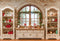 Kate Noël Crème Vintage Cuisine en brique Toile de fond conçue par Emetselch - Kate Backdrop FR