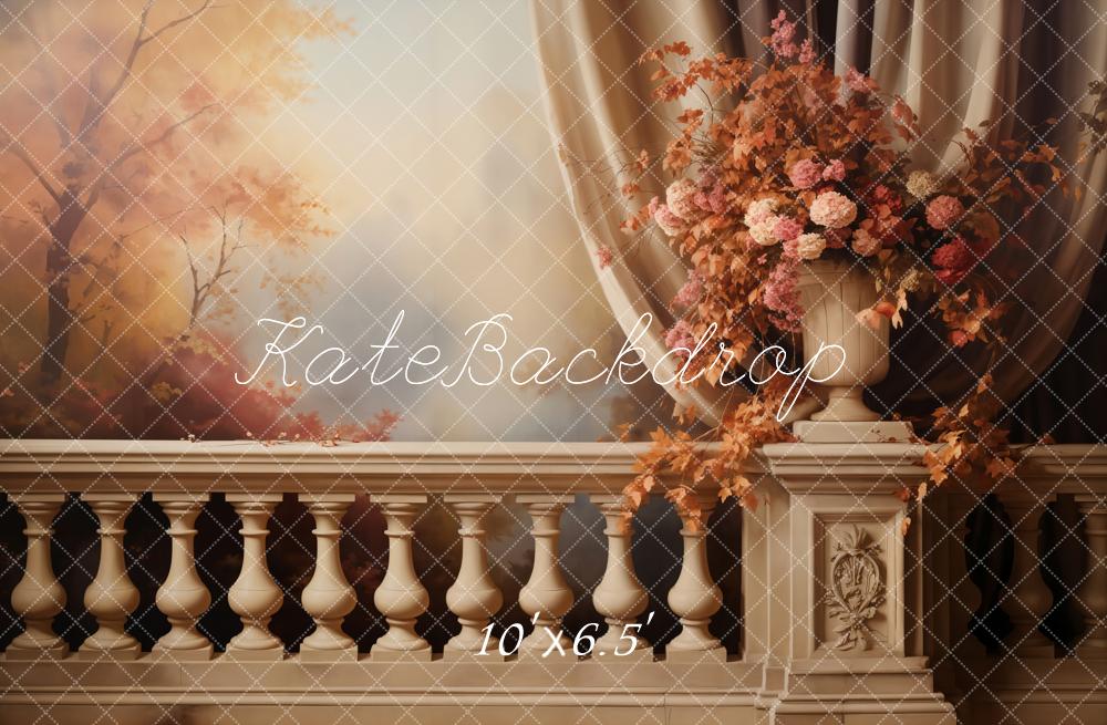 Kate Automne Beaux-Arts Floral Balcon Peinture Toile de fond conçue par Emetselch - Kate Backdrop FR