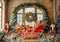 Kate Noël Casse-Noisette Traîneau rouge Fenêtre Toile de fond conçue par Mini MakeBelieve - Kate Backdrop FR