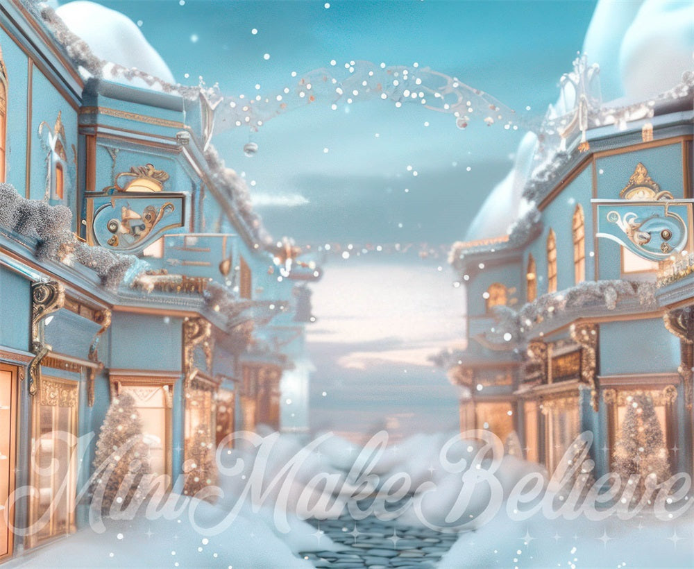 Kate Hiver Noël Rétro Rêve Rue du paradis Toile de fond conçue par Mini MakeBelieve - Kate Backdrop FR