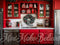Kate Noël Intérieur Cuisine Rouge Moderne Toile de fond conçue par Mini MakeBelieve - Kate Backdrop FR