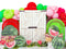 Kate Anniversaire Pastèque Coloré Ballon Porte Toile de fond conçue par Mini MakeBelieve - Kate Backdrop FR