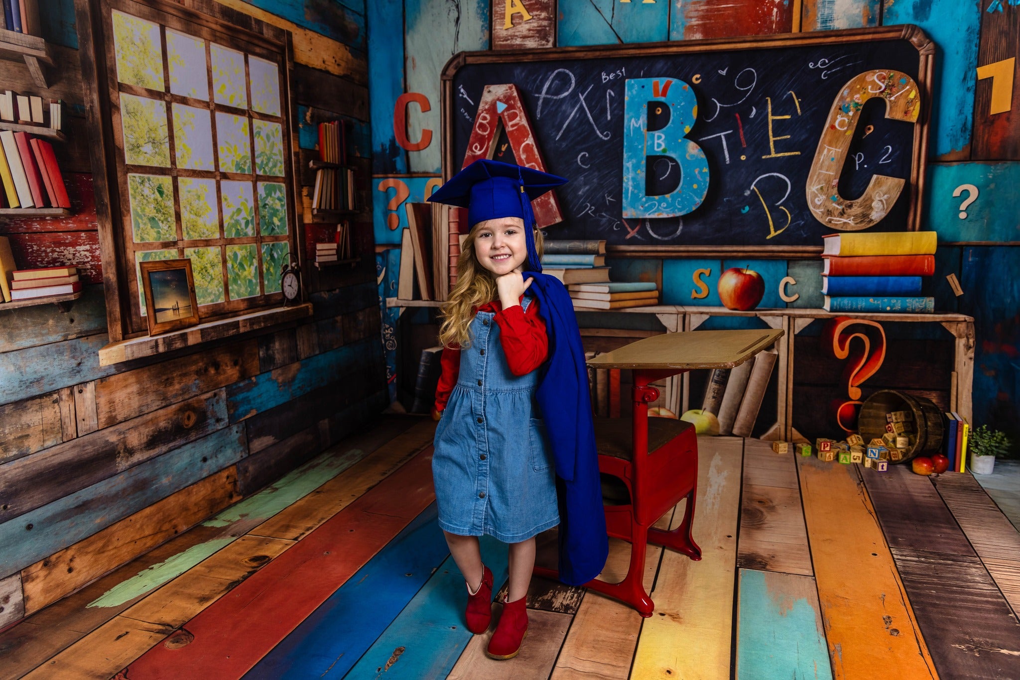 Kate Scolaire Livre Mur en bois Coloré Ensemble de chambre