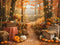 Kate Halloween Forêt d'érables Citrouille Chemin Toile de fond conçue par Emetselch - Kate Backdrop FR