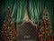 Kate Sapin de Noël Tête de lit Marron Vert Rideau Toile de fond conçue par Emetselch - Kate Backdrop FR