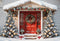 Kate Noël Porte Mur de briques Neige Maison Toile de fond conçue par Emetselch - Kate Backdrop FR