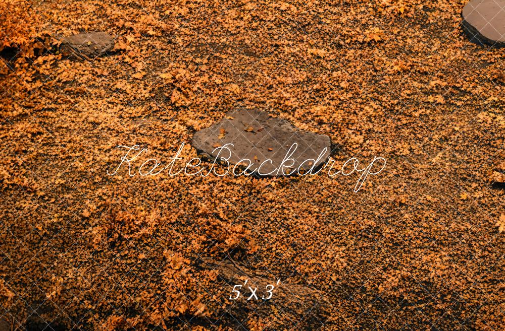 Kate Automne Forêt Orange Sol Toile de fond conçue par Kate Image - Kate Backdrop FR