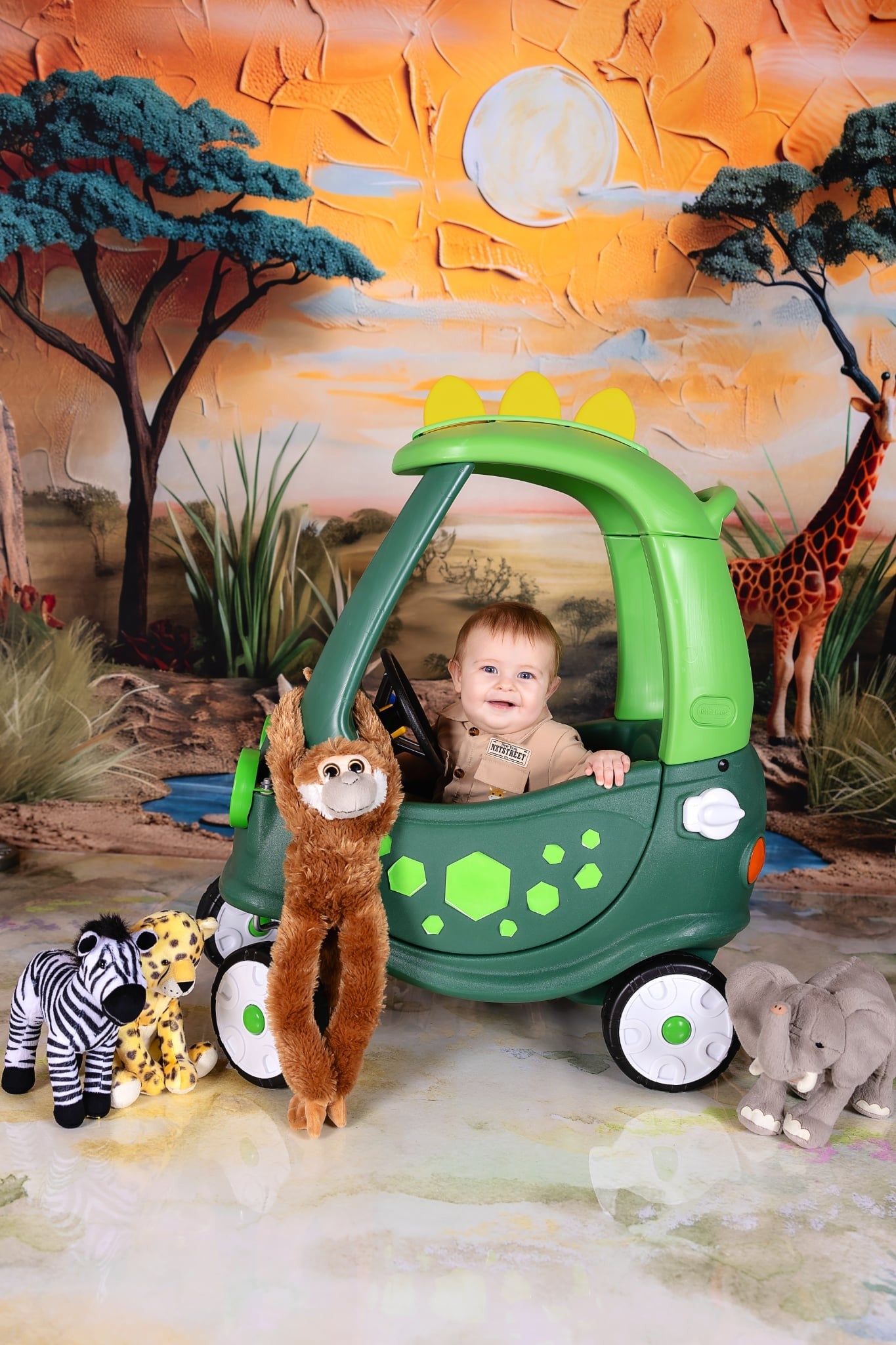 Kate Beaux-Arts Savane africaine Enfant Toile de fond conçue par Patty Roberts - Kate Backdrop FR