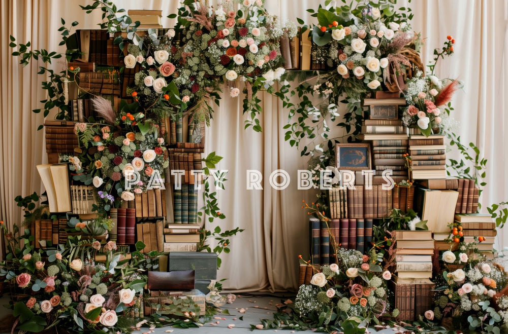Kate Livres Arche de fleurs Rideau Doux Toile de fond conçue par Patty Robert - Kate Backdrop FR
