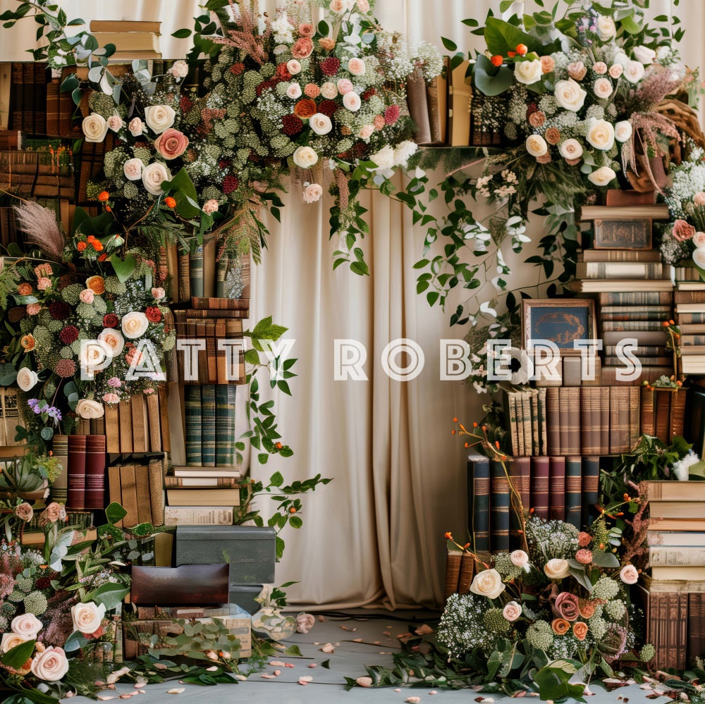 Kate Livres Arche de fleurs Rideau Doux Toile de fond conçue par Patty Robert - Kate Backdrop FR
