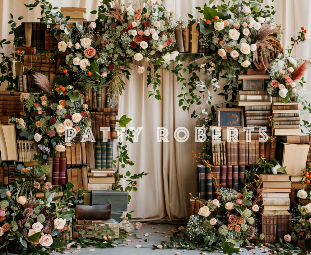 Kate Livres Arche de fleurs Rideau Doux Toile de fond conçue par Patty Robert - Kate Backdrop FR