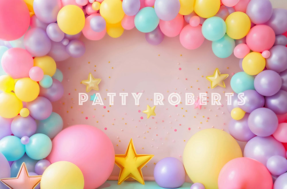 Kate Arche de ballons Coloré Cake smash Toile de fond conçue par Patty Robert - Kate Backdrop FR