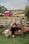 Kate Été Extérieur Ferme Maison Rouge Toile de fond conçue par Patty Roberts