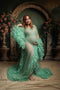 Kate Manches cloches Transparent Longue Doux Robe de Grossesse pour Séance Photo - Kate Backdrop FR