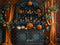 Kate Halloween Citrouille Vin Armoire Rétro Toile de fond conçue par Emetselch - Kate Backdrop FR