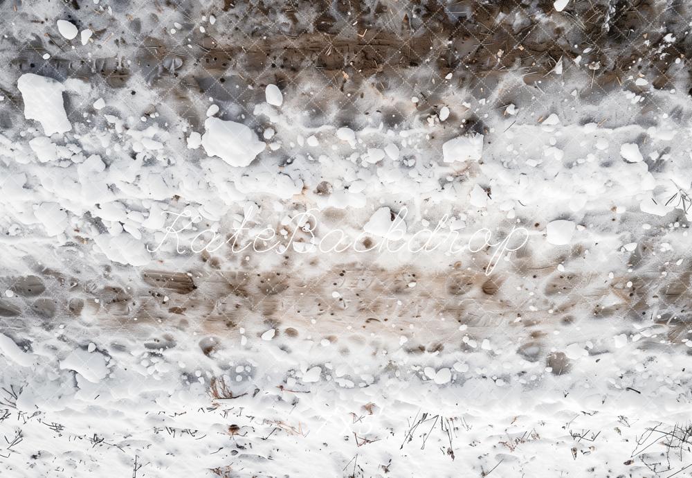Kate Hiver Blanc Neige Sol Toile de fond conçue par Kate Image - Kate Backdrop FR