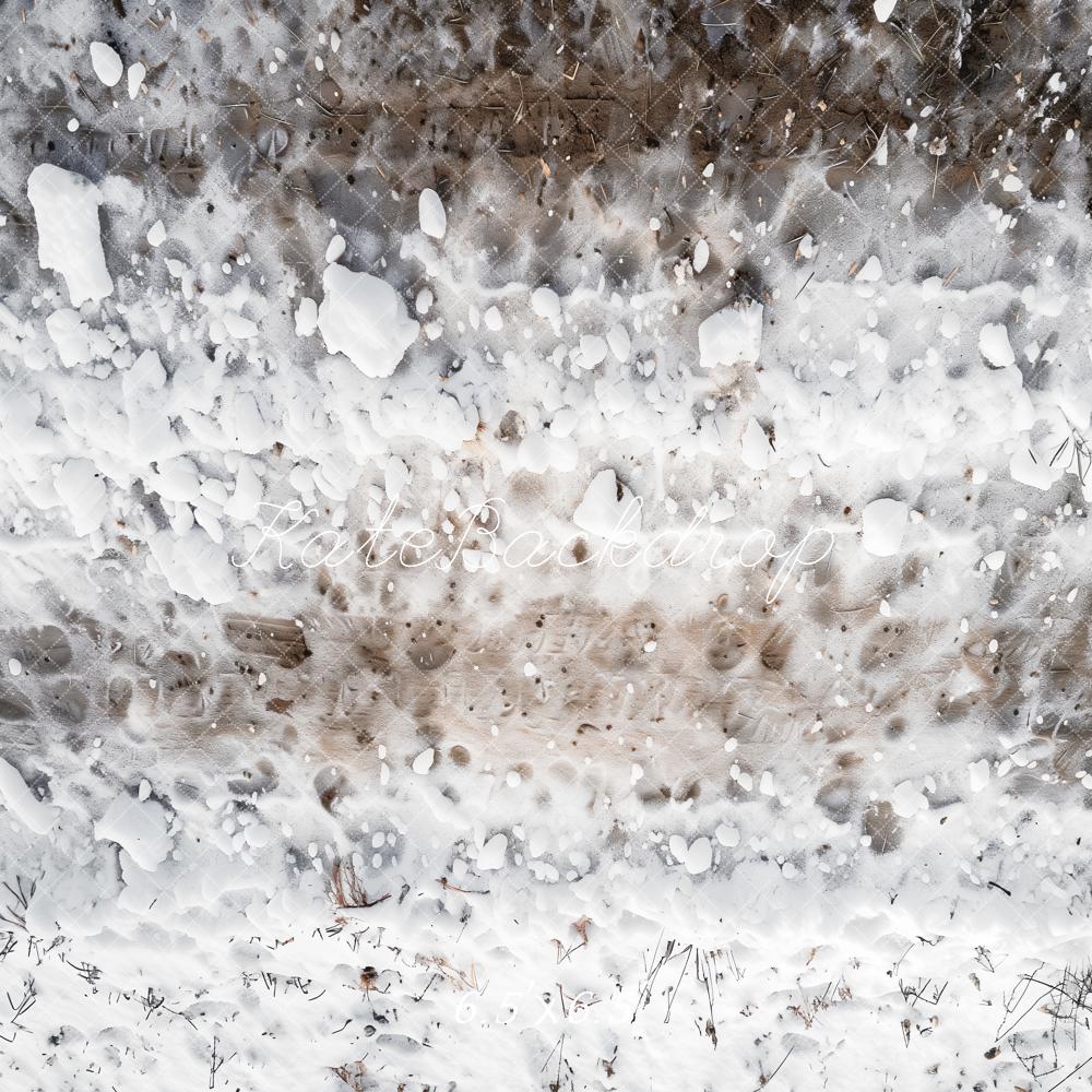 Kate Hiver Blanc Neige Sol Toile de fond conçue par Kate Image - Kate Backdrop FR