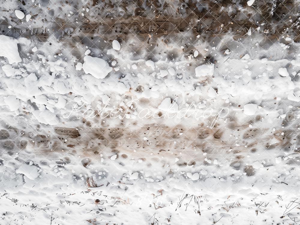 Kate Hiver Blanc Neige Sol Toile de fond conçue par Kate Image - Kate Backdrop FR