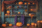 Kate Halloween Minable Citrouille Armoire en bois Toile de fond conçue par Emetselch - Kate Backdrop FR
