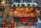Kate Noël Nuit Rue Camion de restauration Neige Toile de fond conçue par Emetselch - Kate Backdrop FR