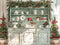 Kate Noël Cuisine Soleil Armoire Vert Décors Toile de fond conçue par Emetselch - Kate Backdrop FR