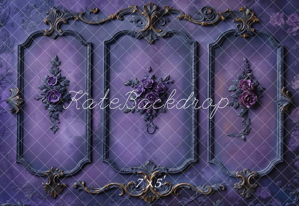 Kate Halloween Violet Mur Rétro Portrait Toile de fond conçue par Chain Photographie - Kate Backdrop FR