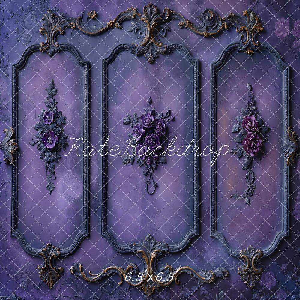 Kate Halloween Violet Mur Rétro Portrait Toile de fond conçue par Chain Photographie - Kate Backdrop FR